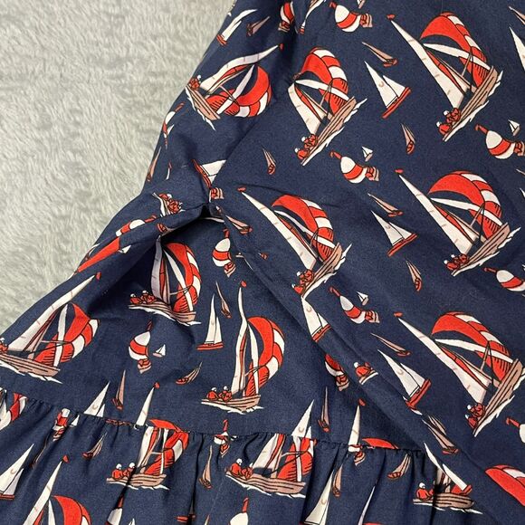 Anthropologie Maeve Bettina Sailboat Cotton Shirt Dress Size XXS - Picture 11 of 11